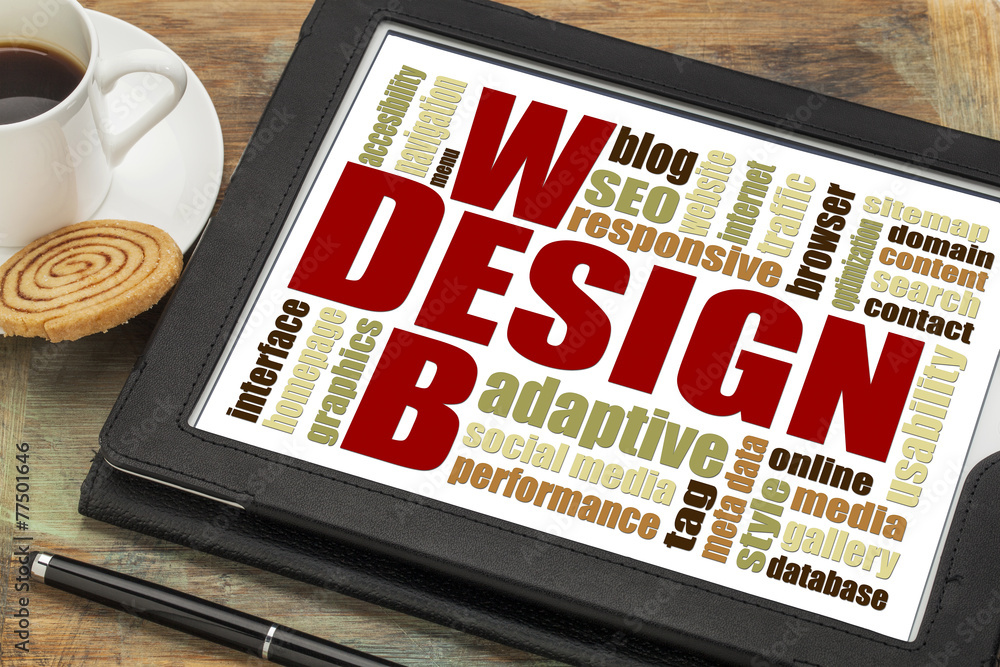 Canvas Prints web design word cloud