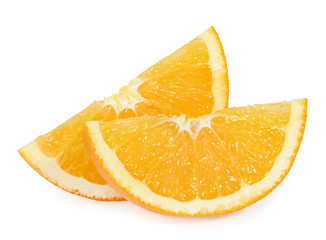 orange slices isolated on white