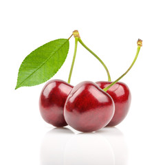 cherries isolated