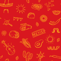 Mexican hand drawn pattern