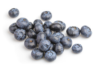 blueberries isolated on white background