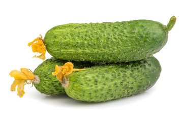 Cucumbers isolated on white