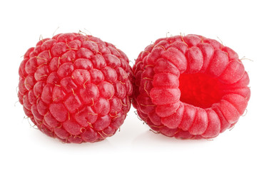 Raspberries isolated