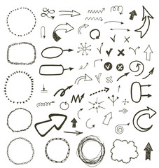 Hand drawn arrows and frames collection