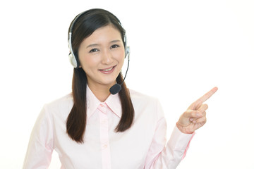 笑顔のオペレーター