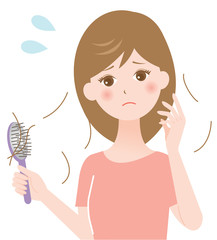 抜け毛の女性
