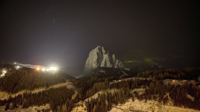 Zeitraffer Italien Langkofel Dolomiten