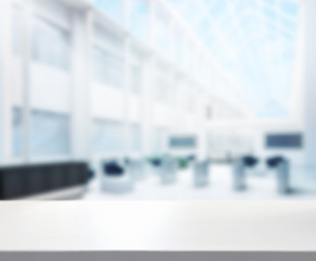 Wood Table Of Background in Hall Area