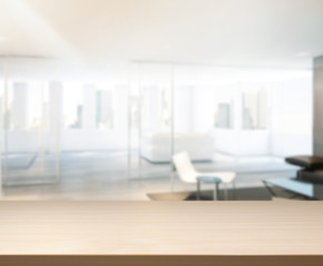 Wood Table Of Background in Office