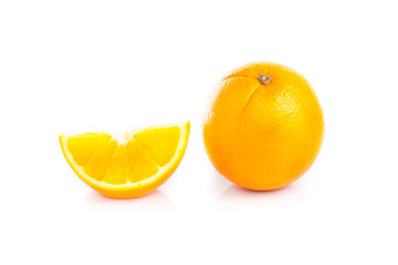 Orange fruit isolated on white background