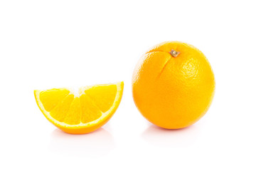 Orange fruit isolated on white background