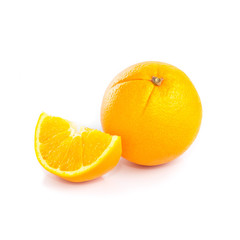 Orange fruit isolated on white background