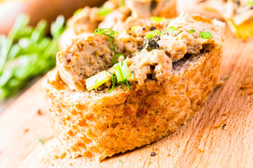Tapas with pate, meat spreads