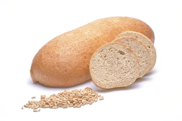 Sliced bread, isolated on white background