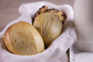 Булочки с молоком