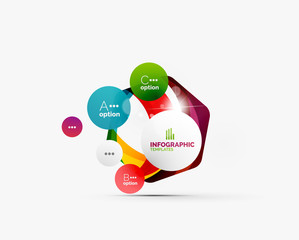 Abstract step infographics business layout