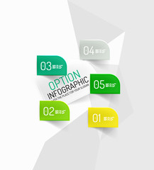 Colorful fresh sticker infographics