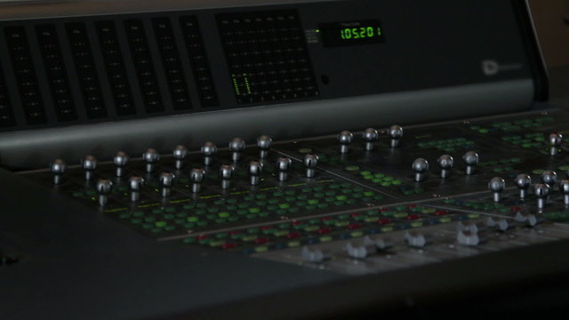 Close up shot of soundboard
