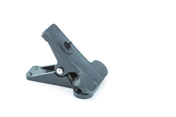 Black Plastic bulldog clip.