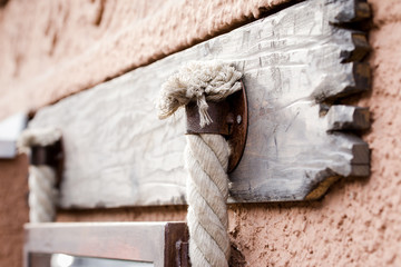 Obraz premium a ship rope on the wall