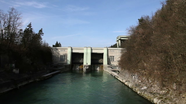 Panoramic shot of hydro electric power station