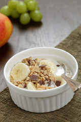 Schokoladen Müsli mit Früchten