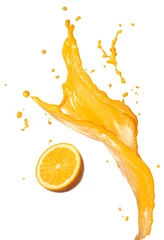 Fotobehang Sap sinaasappelsap spatten
