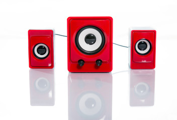 Speakers isolated on white background
