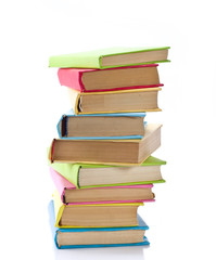books on white background