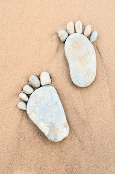 Stone footprints