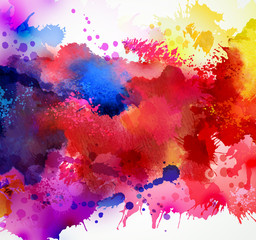 Bright watercolor stains