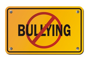 stop bullying - yellow signs