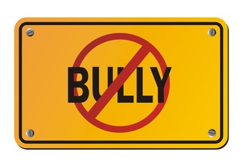 stop bully - yellow signs