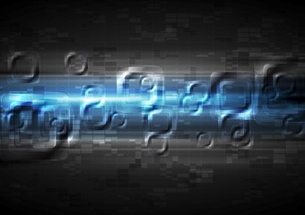 Abstract glow blue tech background