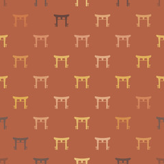 seamless background with architectural monuments of world