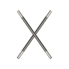 Two crossed magic wands