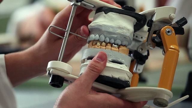dentist repairs teeth