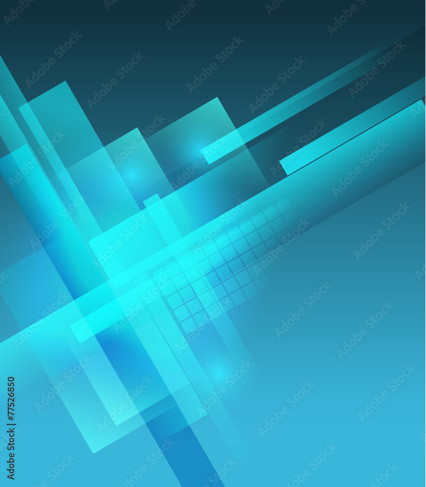 Poster abstract technology blue color vector background