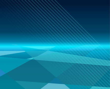 Abstract  Technology Blue Digital Landscape Vector Background