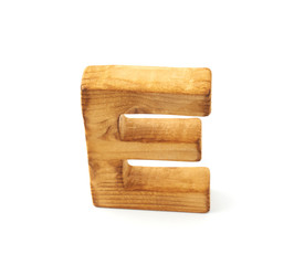 Capital block wooden letter isolated