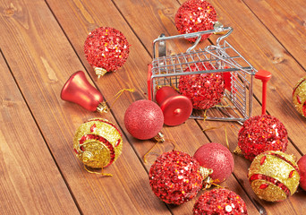 Christmas shopping composition