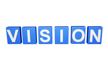 3d letter with word Vision