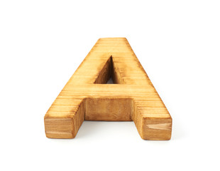 Capital block wooden letter isolated