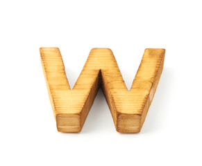 Capital block wooden letter isolated