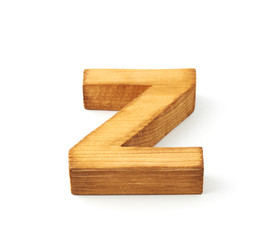 Capital block wooden letter isolated