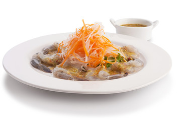 Fresh shrimp with wasabi