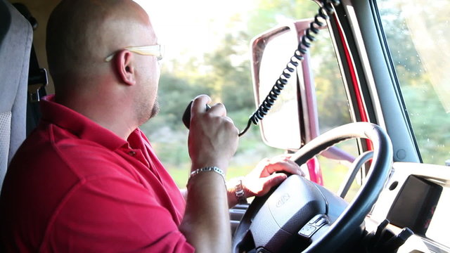 Shot of a man in the drivers cockpit