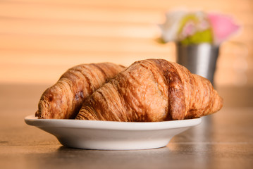 coffee and croissant