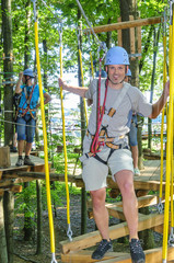 unterwegs im Waldkletterpark
