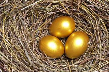 Three golden eggs